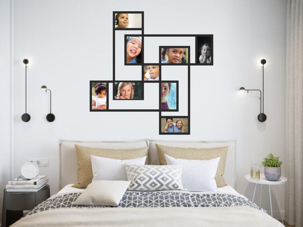 CustomShaped MultiPicture Frame as an Interior Design Idea