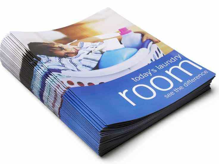 color printing of brochures on a digital press