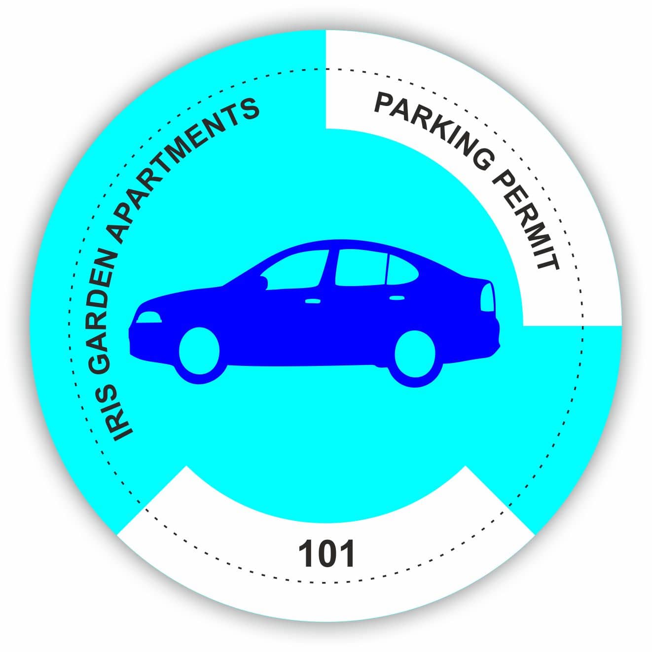 4 wheeler car parking sticker design