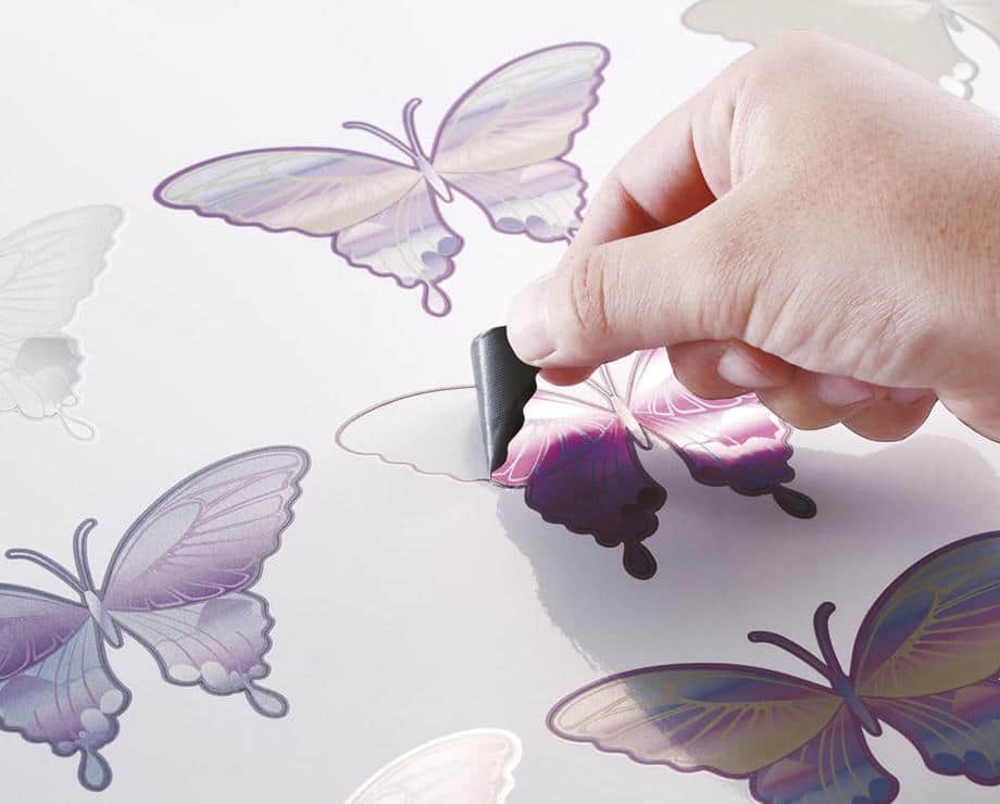Shape cut stickers of butterflies make for beautiful print and cut decals