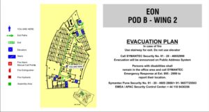 Fire evacuation map - safety signs