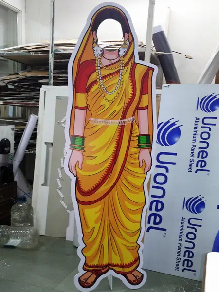 face cut out stand for use in selfie booths