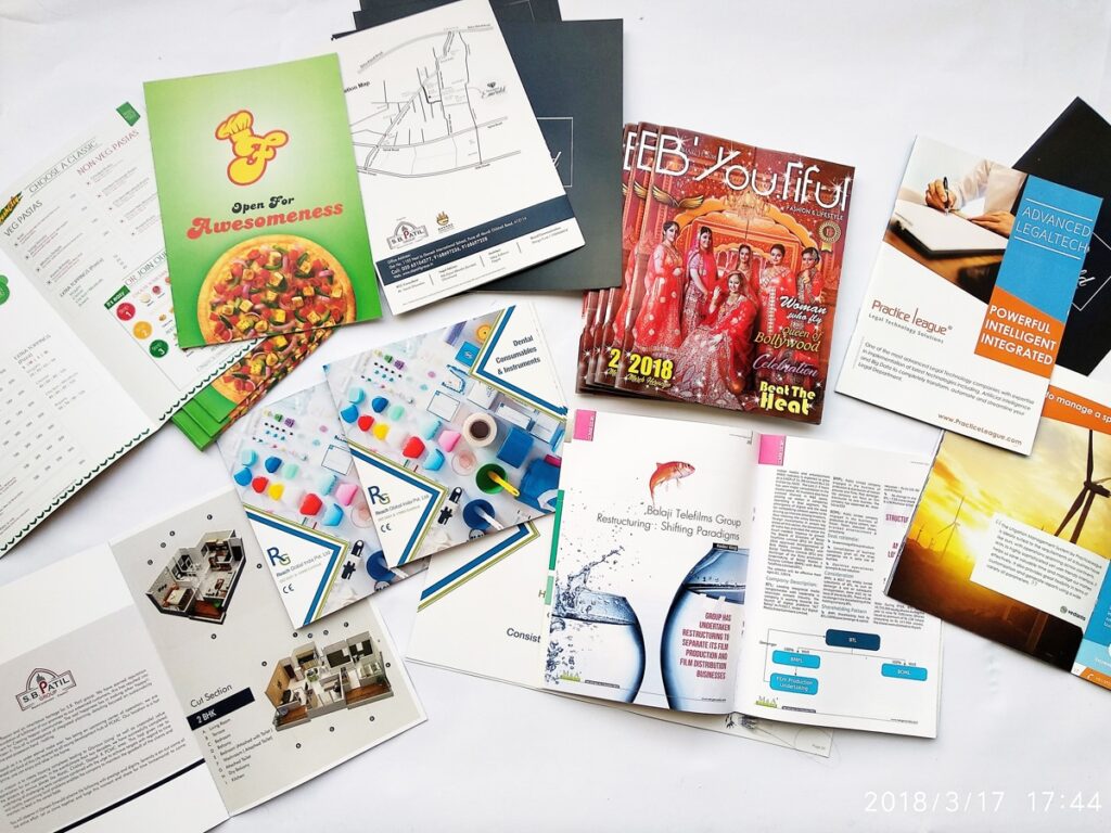 catalogs, brochures flyers and leaflets digitally printed