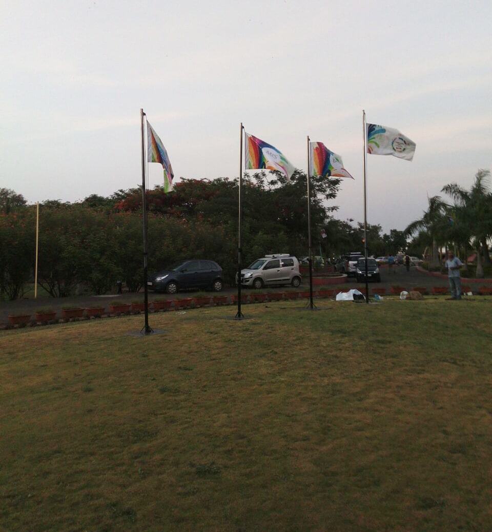 satin printed flags