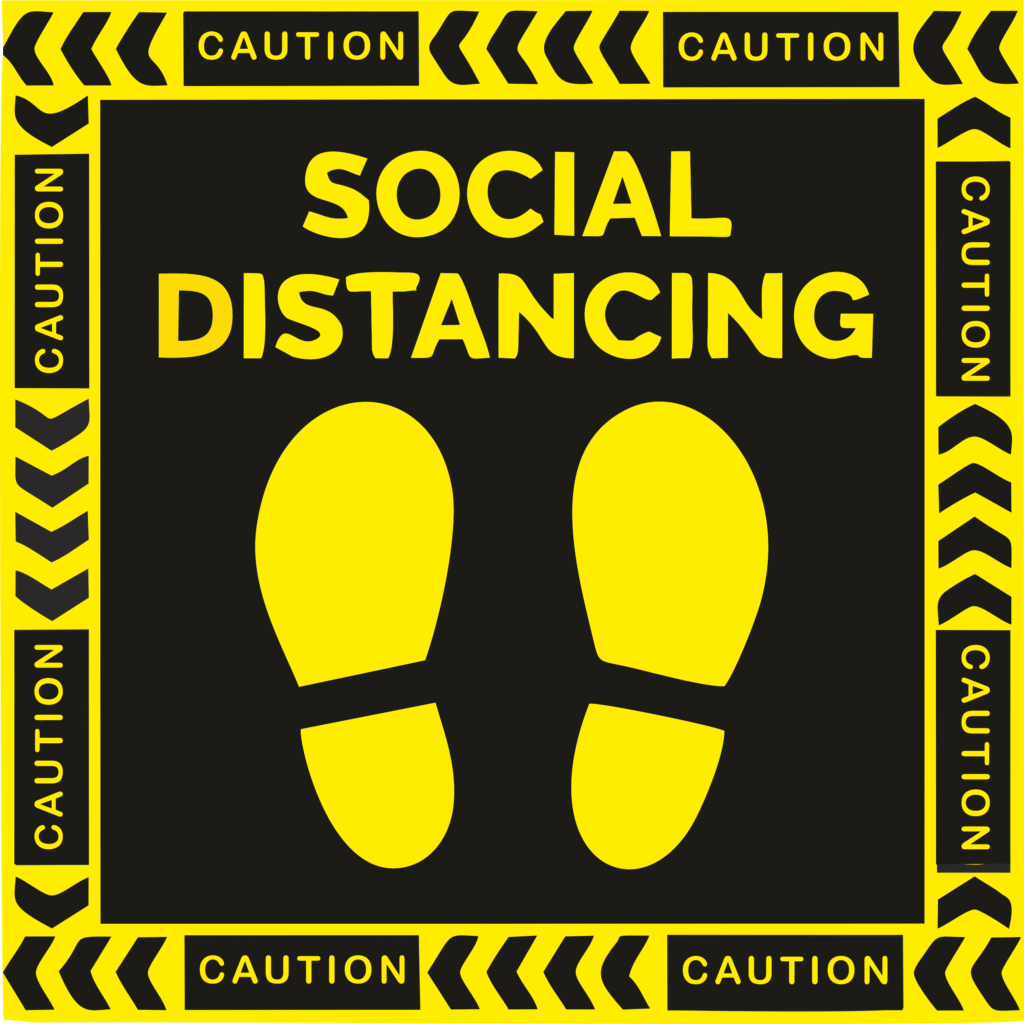 free for download coronavirus floor graphics png artwork for requesting people to maintain social distancing
