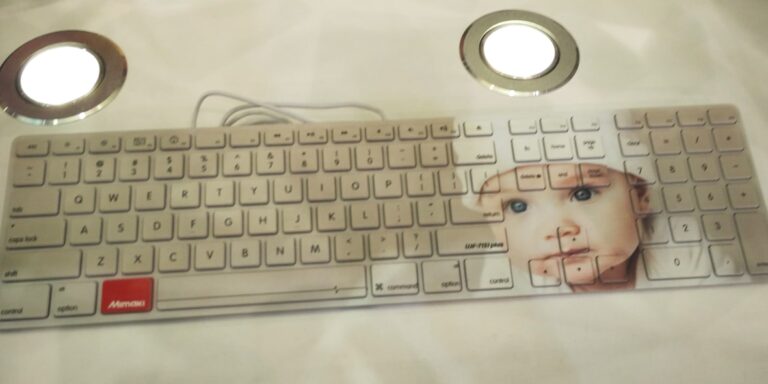 image printed directly on a keyboard using flat bed uv printing