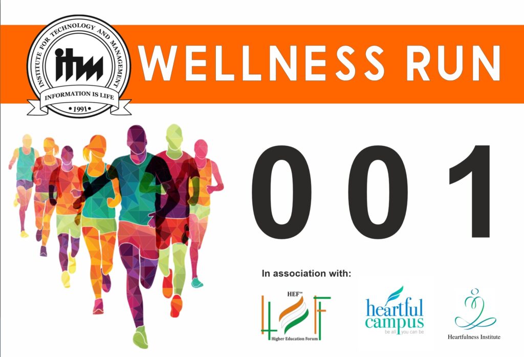 Here is a design of the marathon bib used by the ITM institute for their wellness run. It contains the event organiser’s logo, name of the race, runner number and sponsorer names
