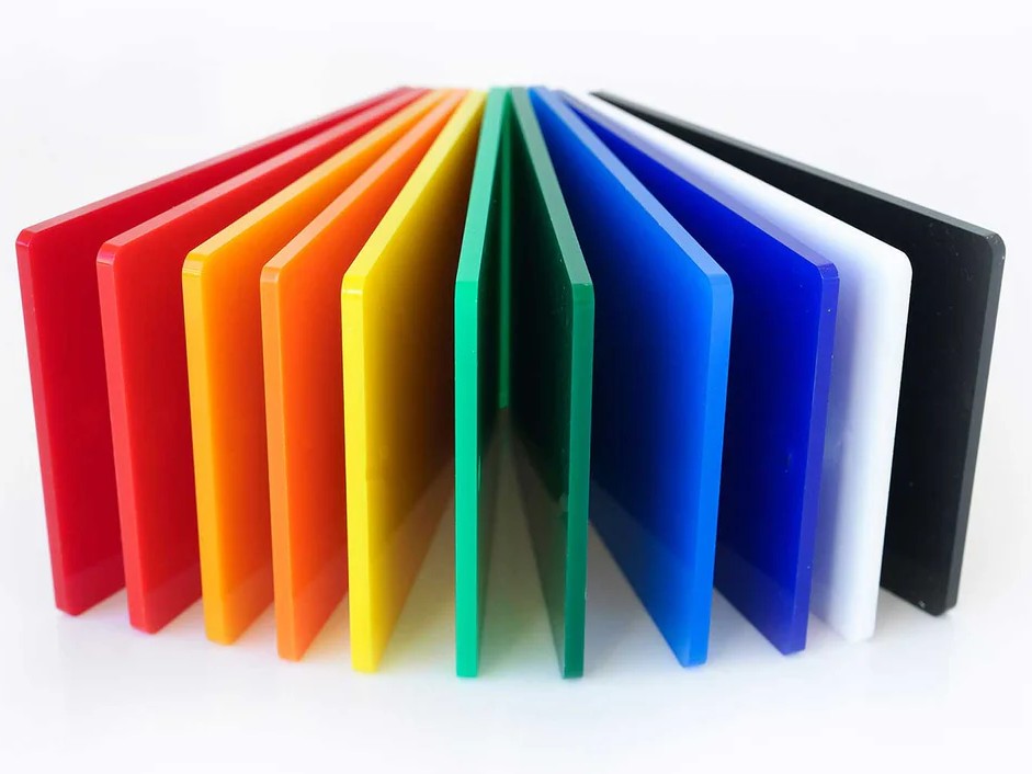 different shades of acrylic sheets