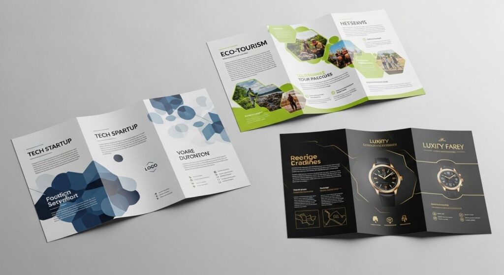 Trifold brochures are expertly crafted to organise essential information — features, pricing, testimonials, and contact details — making it easy for your audience to quickly find exactly what they need.