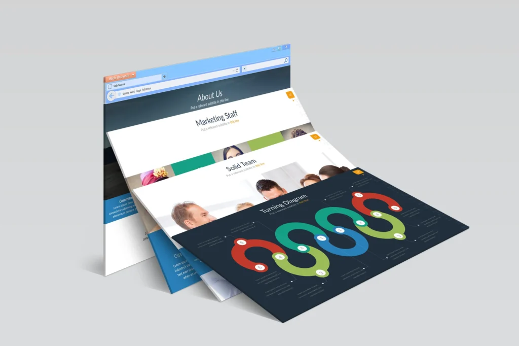 Vibrant A4 size landscape brochure design for corporate presentations and luxury branding