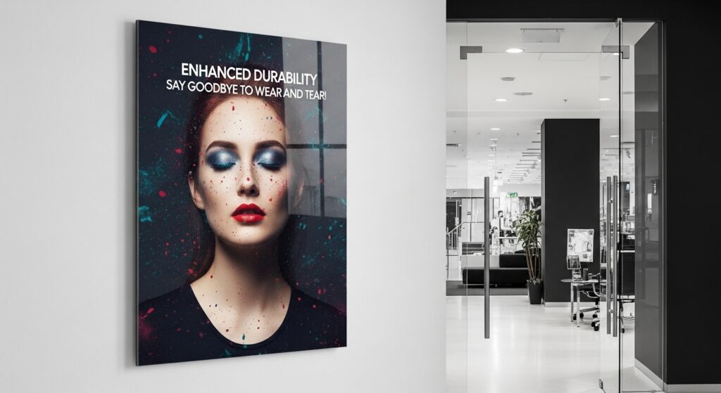 a reverse printed acrylic photo frame looks super classy with a shiny glossy glass like finish that catches the eye of every visitor and client who comes to your office