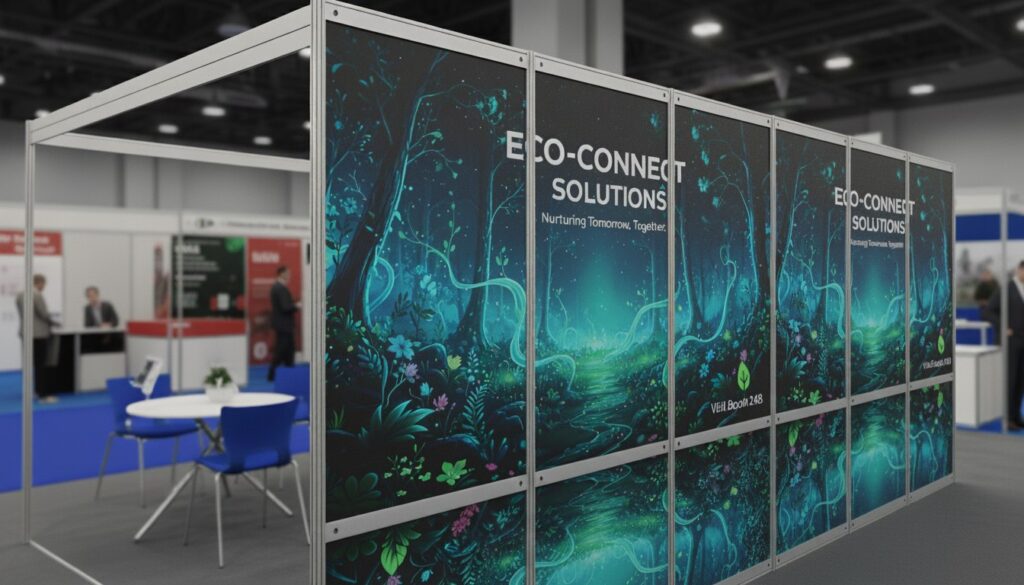 exhibition posters have a matt non-reflective finish that makes the text easy to read