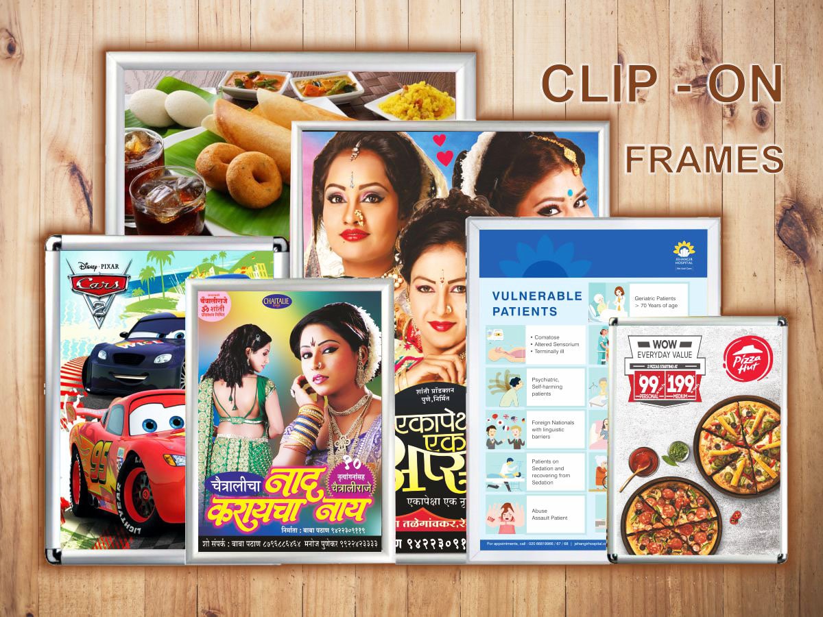 Aluminium Clip-on Photo Frames For Offices