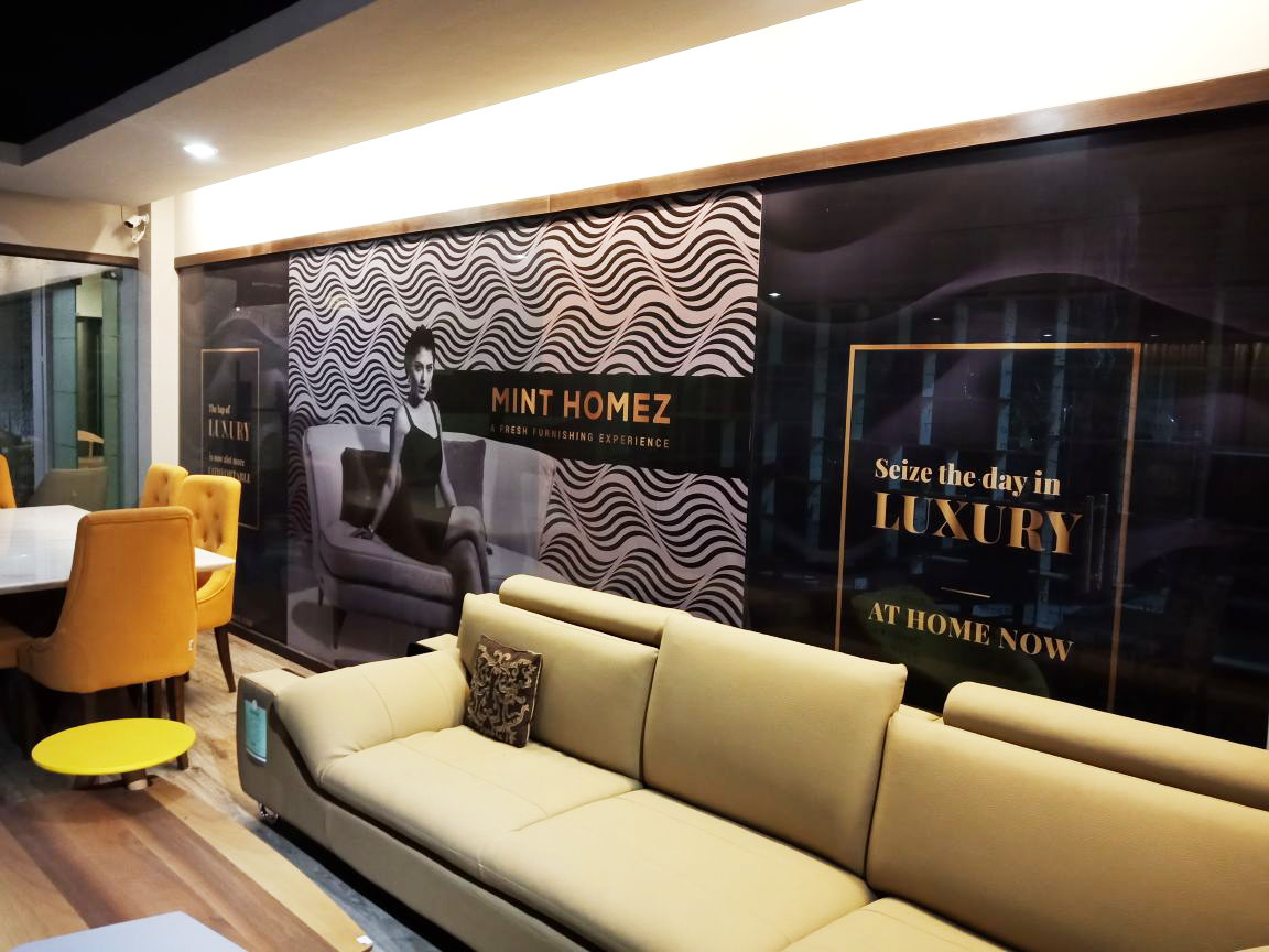 frosted window film print for interior decor