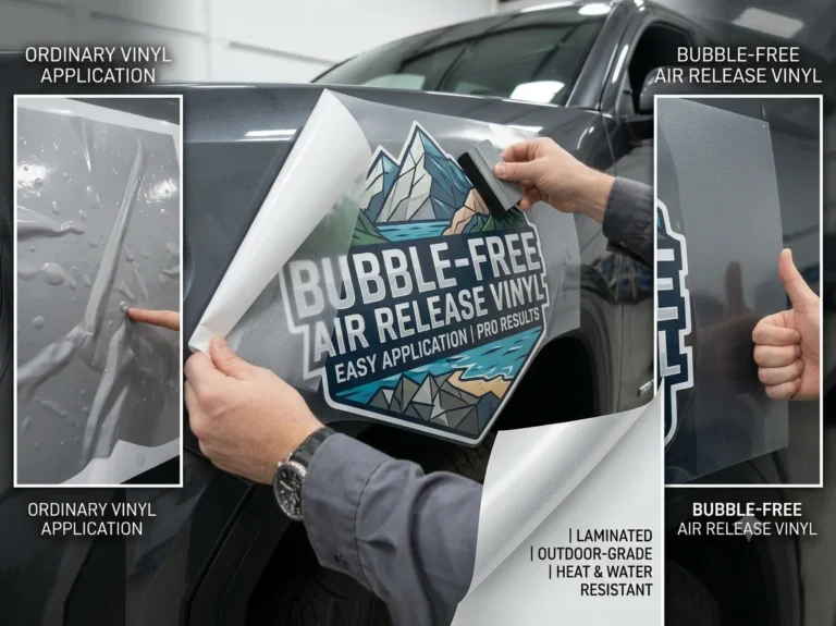 Bubble Free Vinyl With Air Release Channels
