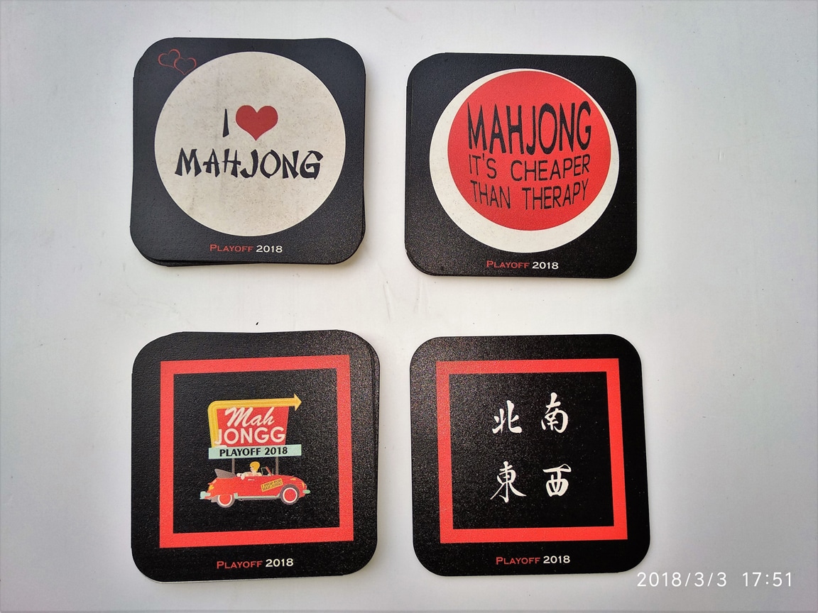 printed table coasters made off wood