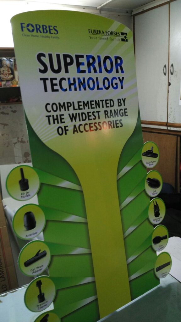 CNC shape cut sunboard stand