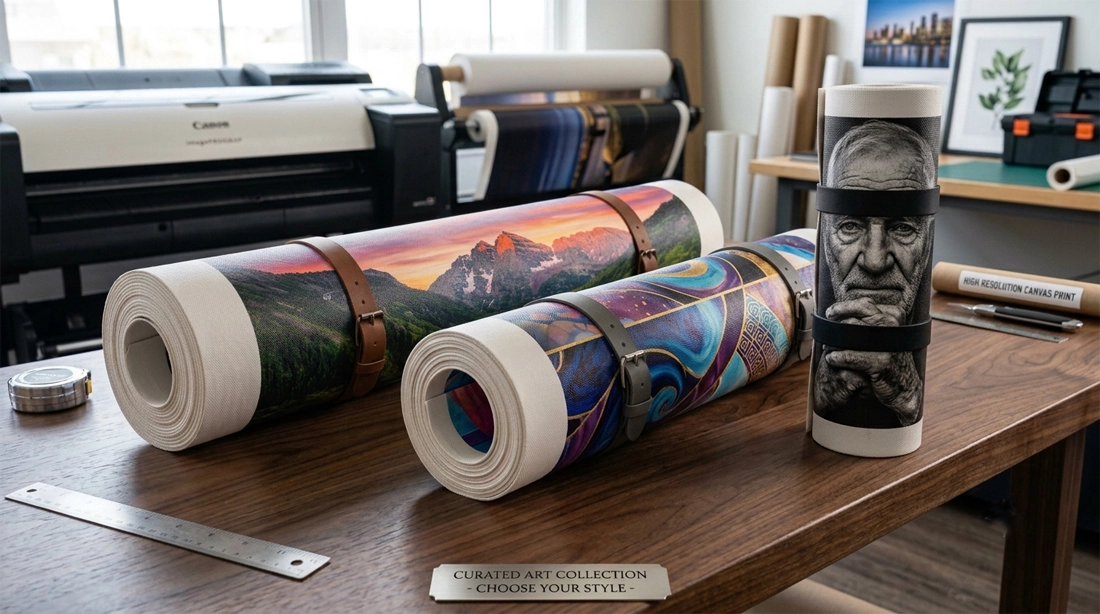 High Resolution Photo Prints on Canvas Material in a Roll Form
