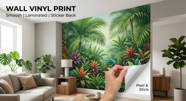 Wall Vinyl Print | Smooth & Laminated | With a Sticker Back