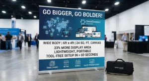 Roll-up Standee | Wide Body  | 6 feet high X 4 feet wide