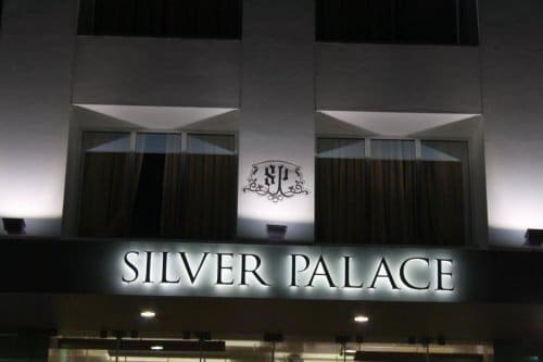 Silver Palace Steel Letters with All-Weather Strip LEDs