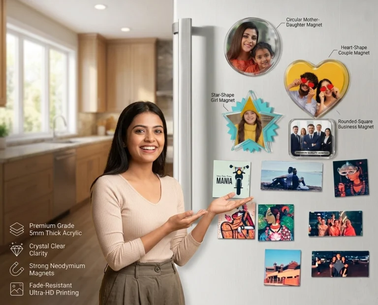 Magnetic Sticker Prints | Square/Rectangular Shaped Fridge Magnets